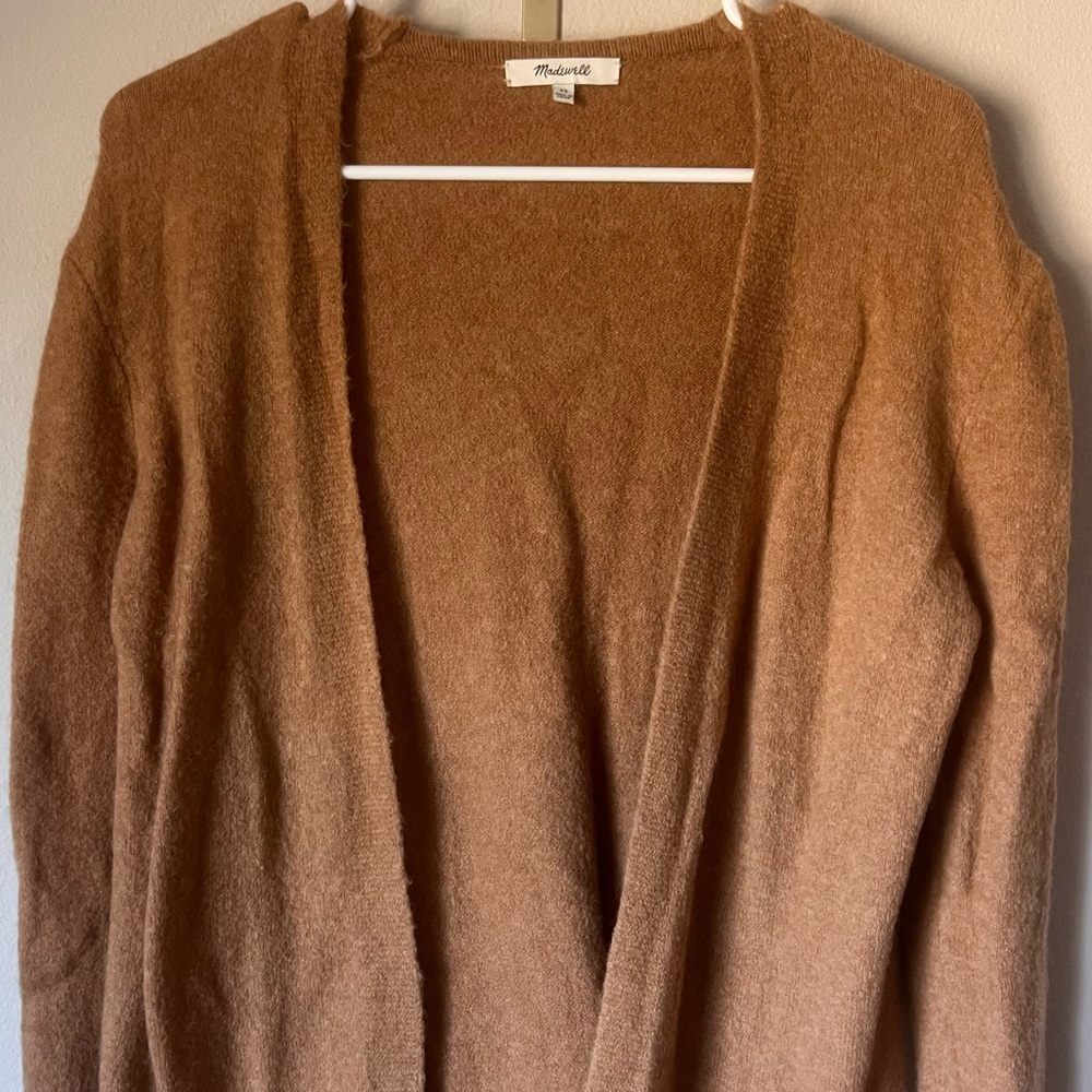Madewell Tan Open-Front Cardigan